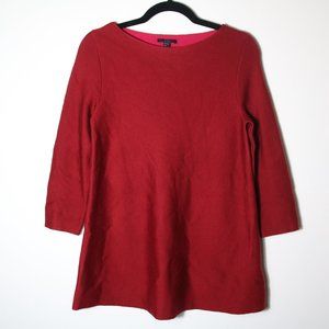 COS Red Wine Wool Boat Neck Sweater Size XS